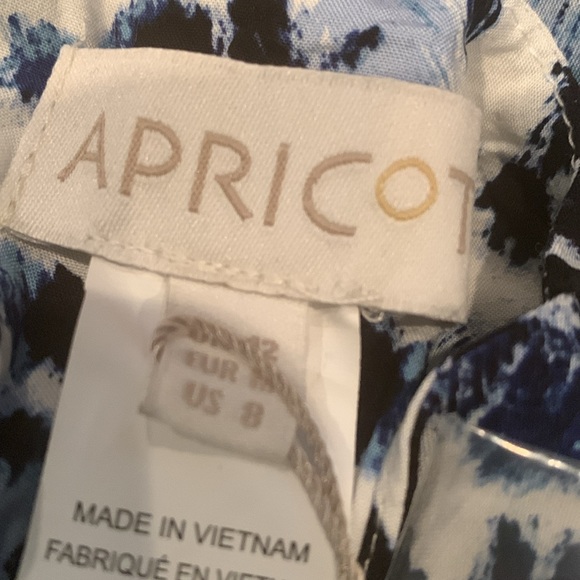 Apricot 3/4 Sleeve Blue & White Dress - Picture 5 of 6